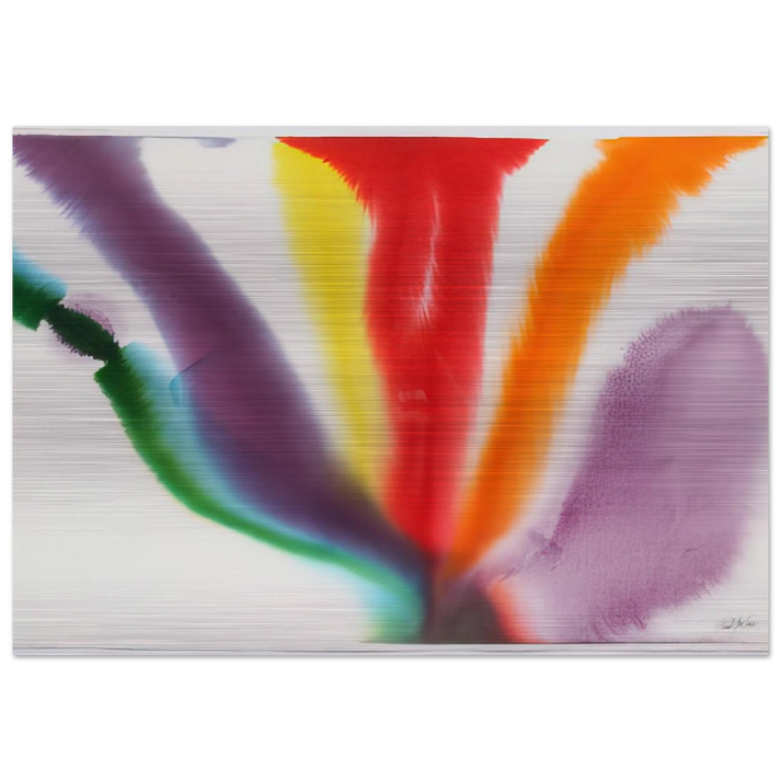Phenomena Compass Bearing - 1979 - Paul Jenkins Brushed Aluminum Print - 70x100 cm / 28x40 inches | Paul Jenkins Aluminum Print | Paul Jenkins Prints