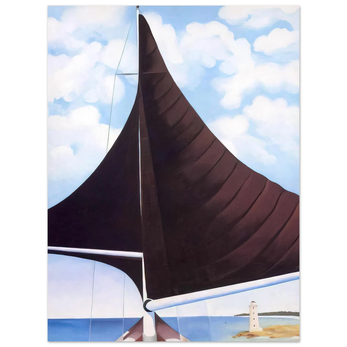 Georgia O'Keeffe - Brown Sail, Wing on Wing, Nassau Fine Art Poster