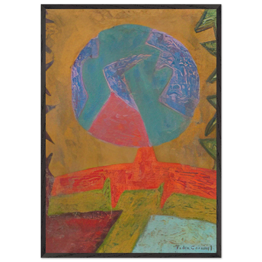 Luna - Pedro Coronel 70x100 cm / 28x40 inches Framed Art Print – Black Wooden Frame