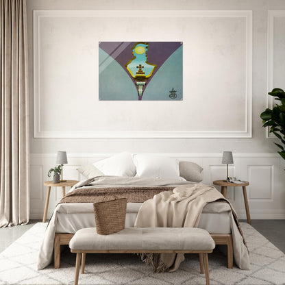 HOMAGE TO RAIMUNDUS LULLUS DESIGN FOR A CEILING PAINTING - Salvador Dali Acrylic Print - 70x100 cm / 28x40″ inches