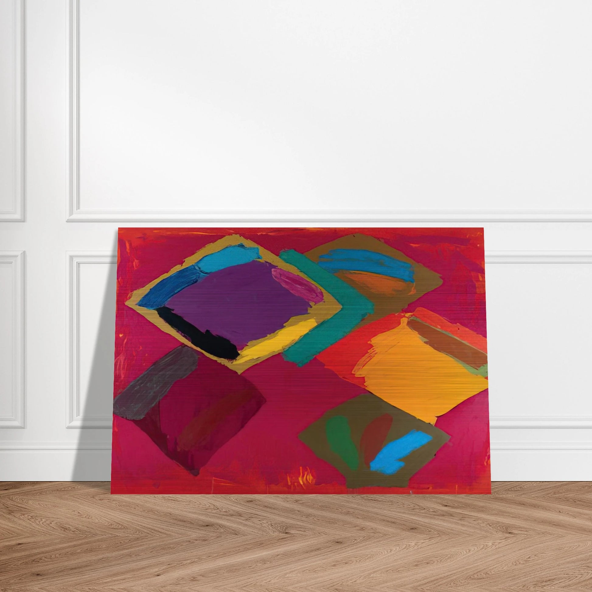 Tiger Walk 3.4.81 - 1981 - John Hoyland Brushed Aluminum Print - 70x100 cm / 28x40 inches | John Hoyland Aluminum Print | John Hoyland Prints