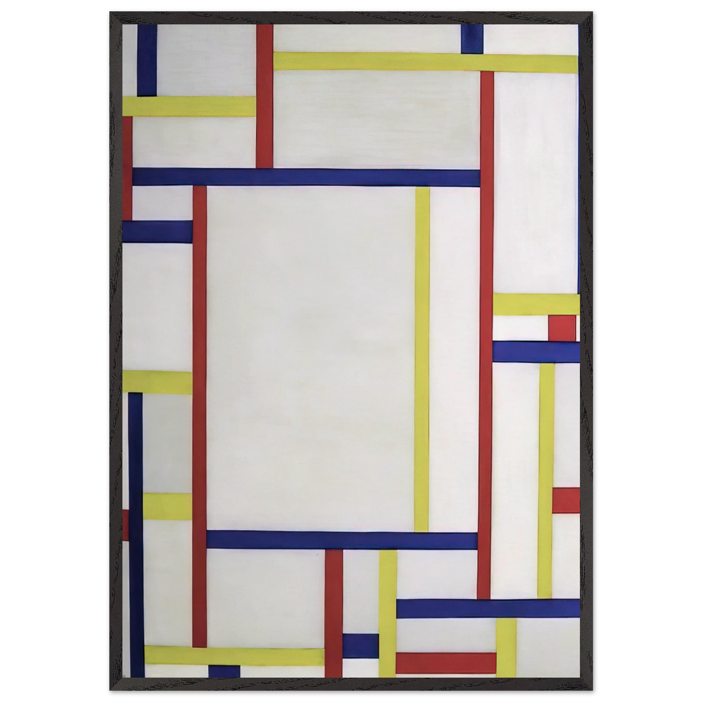 Painting white - 1945 - Fritz Glarner 70x100 cm / 28x40 inches Framed Art Print – Black Wooden Frame