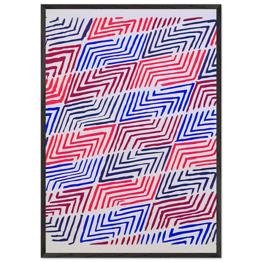 COMPOSITION 30 - Sonia Delaunay 70x100 cm / 28x40 inches Framed Art Print – Black Wooden Frame