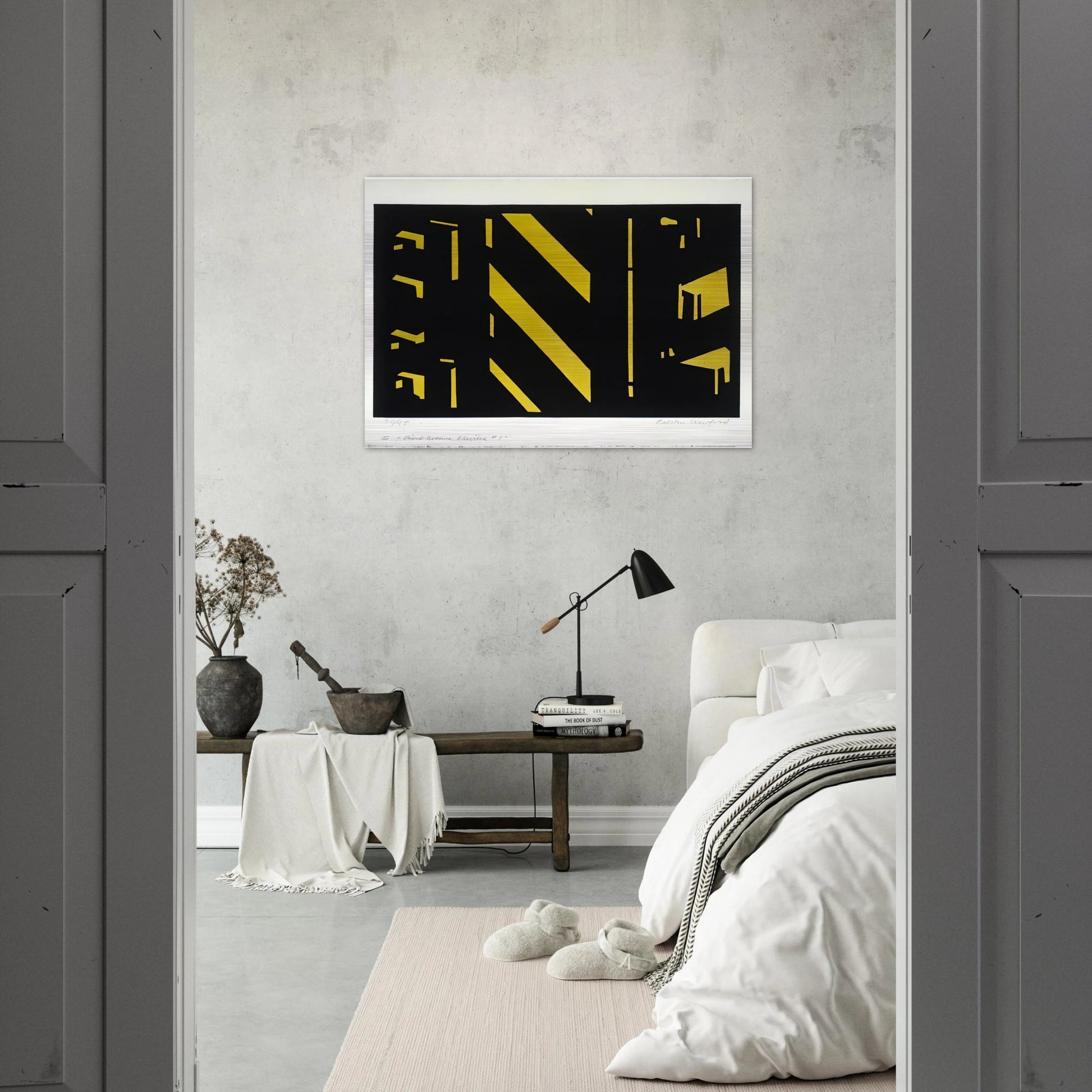 Third Avenue Elevated #1 1951 - Purism - Ralston Crawford Brushed Aluminum Print - 70x100 cm / 28x40 inches | Ralston Crawford Aluminum Print | Ralston Crawford Prints