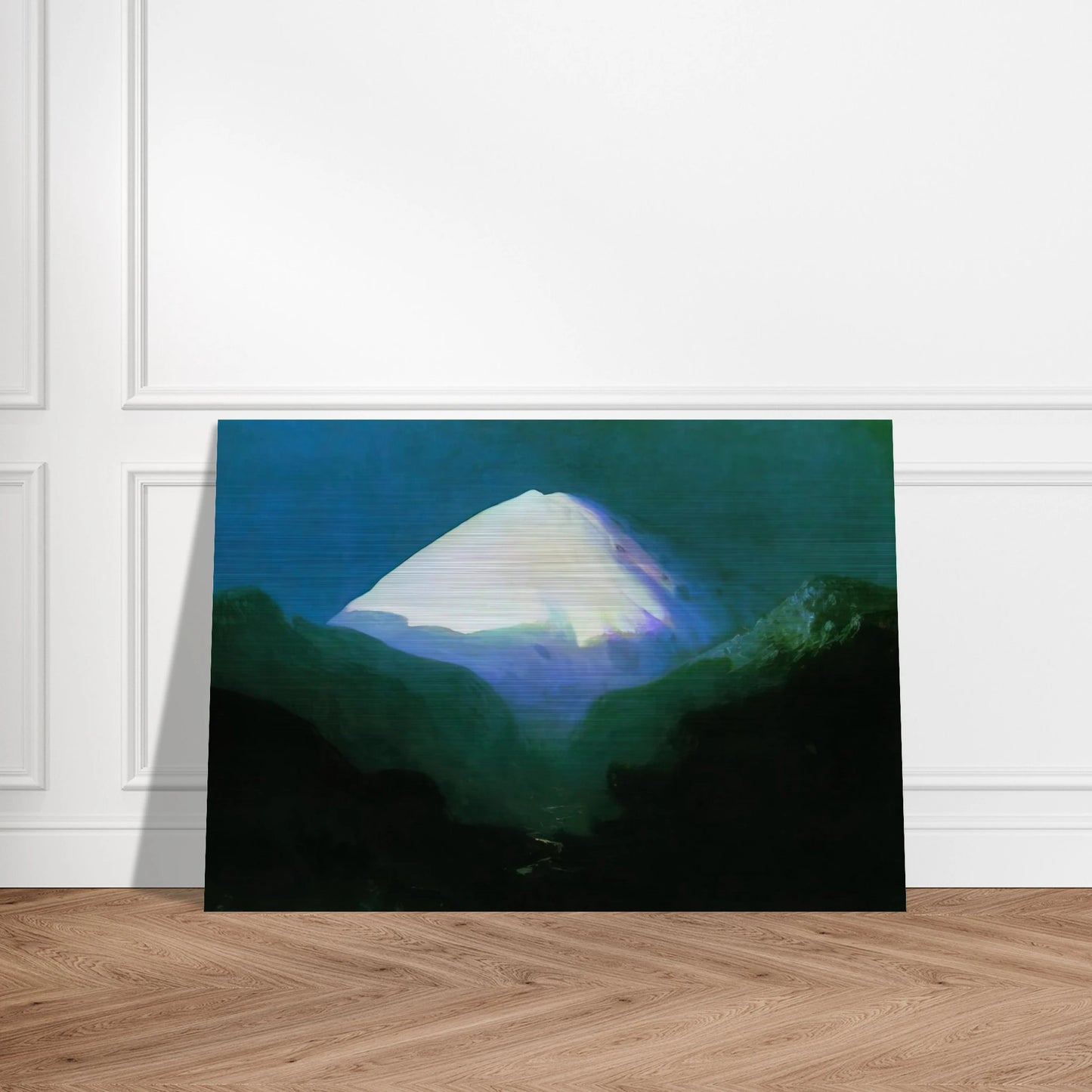 Elbrus. Moonlit Night - Arkhyp Kuindzhi Brushed Aluminum Print - 70x100 cm / 28x40 inches | Arkhyp Kuindzhi Aluminum Print | Arkhyp Kuindzhi Prints
