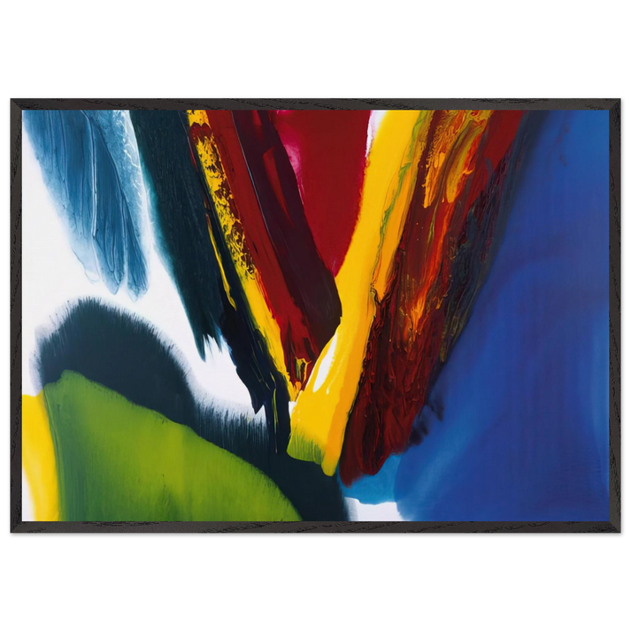 Phenomena Intervening Mantle - Paul Jenkins 70x100 cm / 28x40 inches Framed Art Print – Black Wooden Frame
