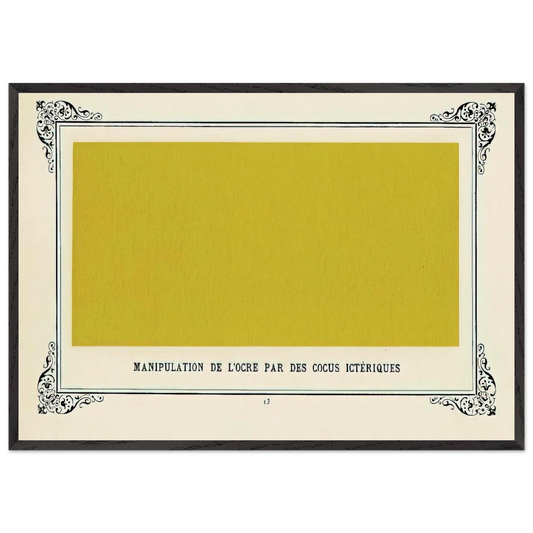 Jaundiced Cuckolds Handling Ochre - Alphonse Allais 70x100 cm / 28x40 inches Framed Art Print – Black Wooden Frame