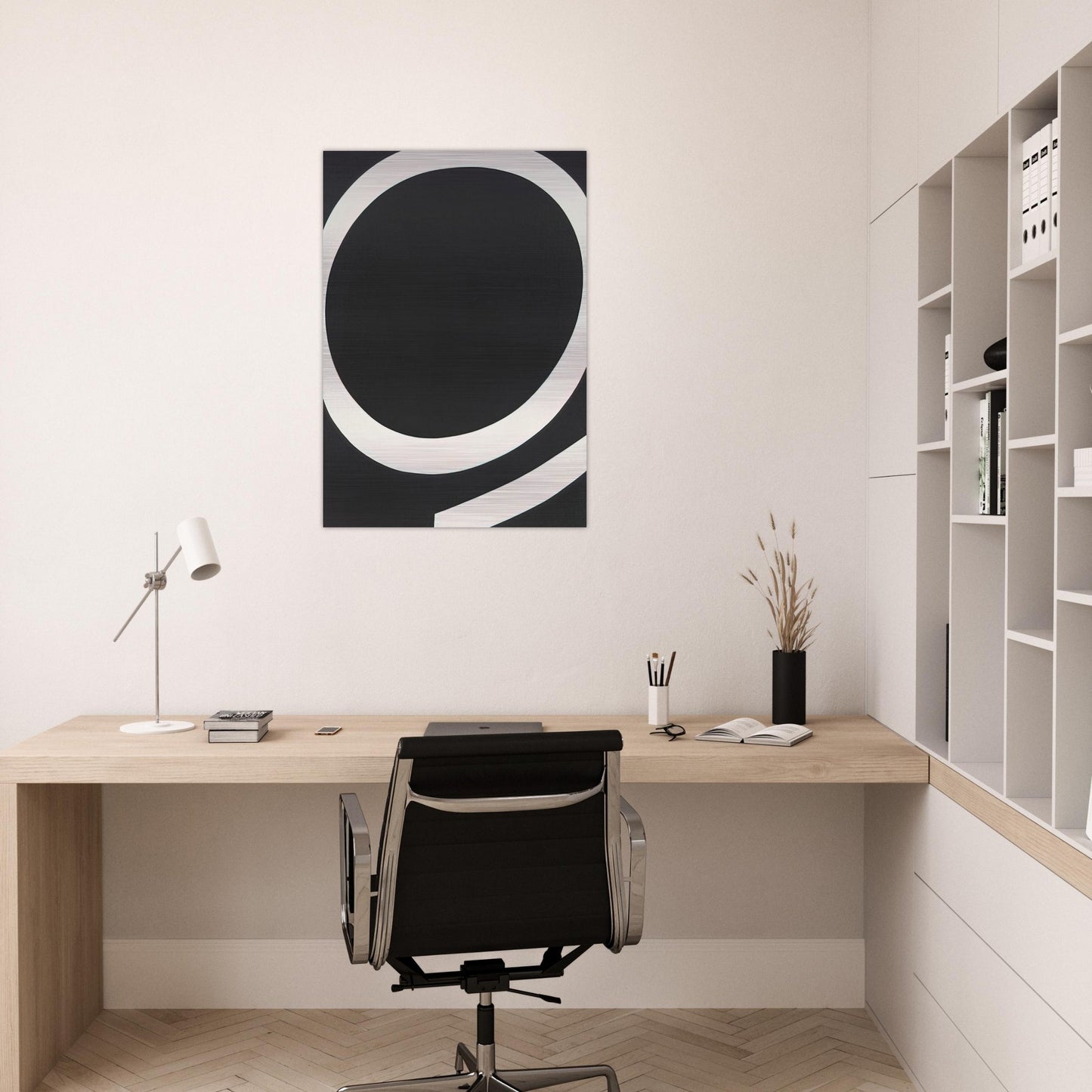 Running White - Ellsworth Kelly Brushed Aluminum Print - 70x100 cm / 28x40 inches | Ellsworth Kelly Aluminum Print | Ellsworth Kelly Prints