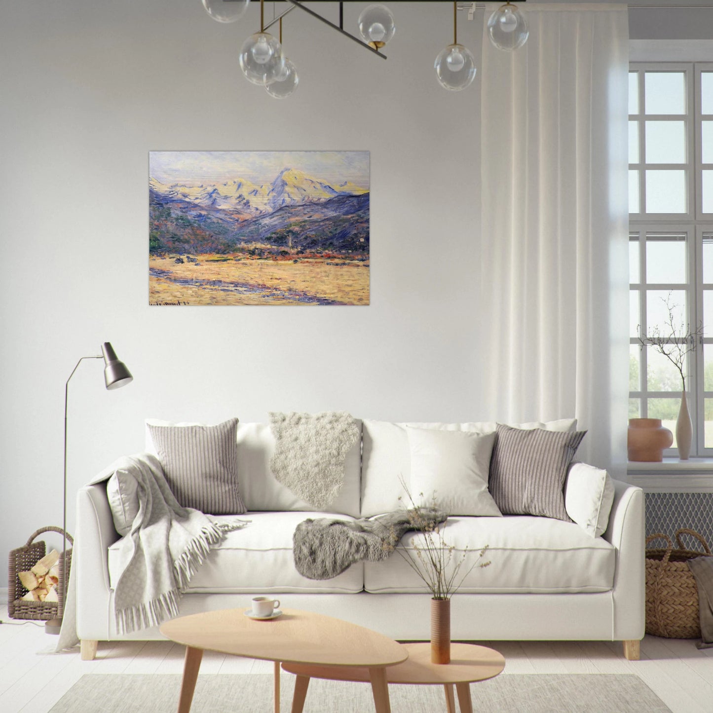The Valley of the Nervia - claude monet Brushed Aluminum Print - 70x100 cm / 28x40 inches | claude monet Aluminum Print | claude monet Prints