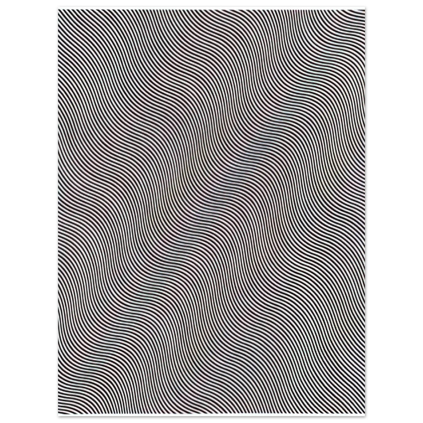 Bridget Riley - UNTITLED DIAGONAL CURVE 1966  75x100 cm / 30x40inches Fine Art Poster