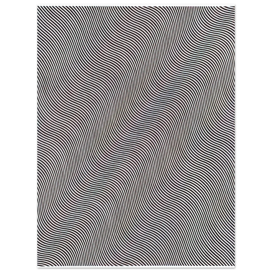 Bridget Riley - UNTITLED DIAGONAL CURVE 1966  75x100 cm / 30x40inches Fine Art Poster