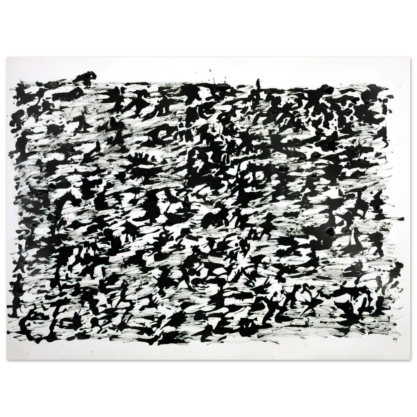 Henri Michaux - UNTITLED CHINESE INK DRAWING 1961  75x100 cm / 30x40inches Fine Art Poster