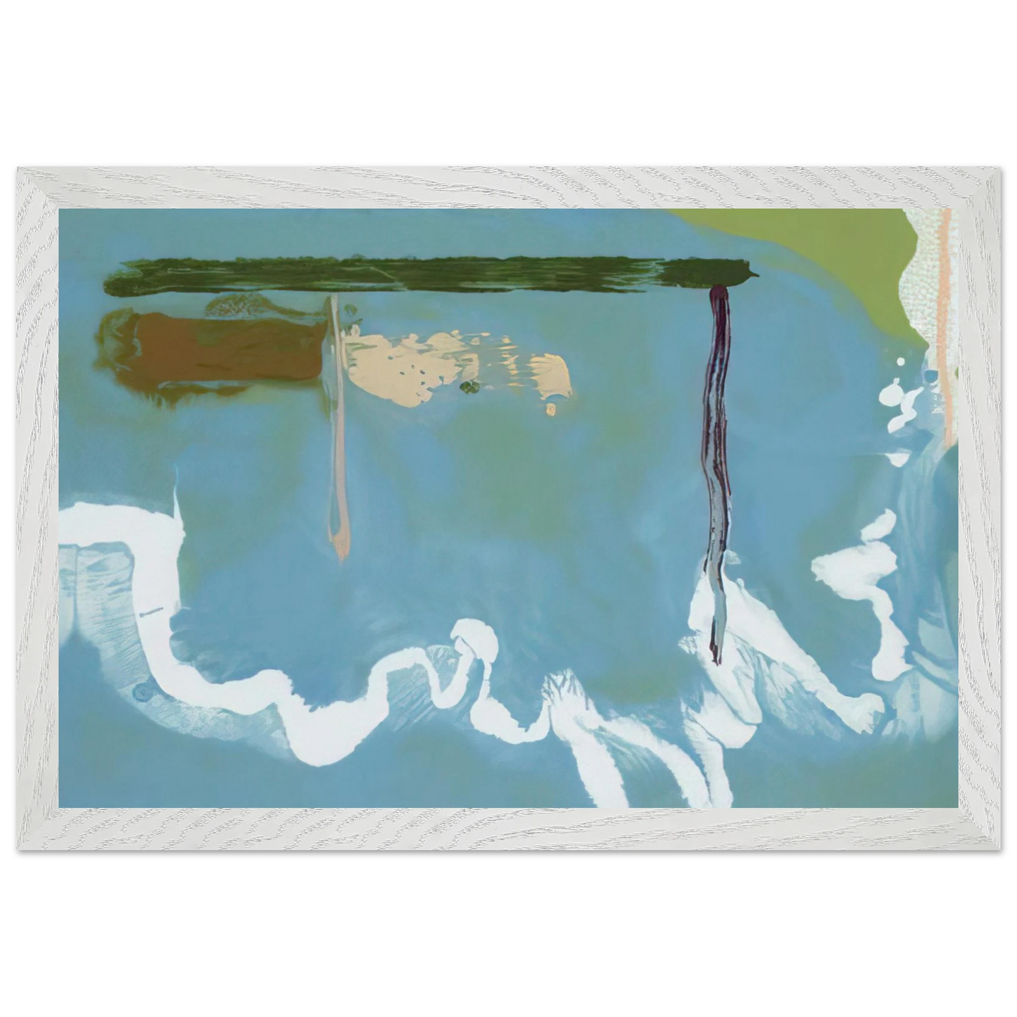 Helen Frankenthaler - Skywriting - 1997 Wall art - 50x70 cm / 20x28 inches - Premium Wooden Framed Poster With Fine Art Paper-canvas - Wood frame