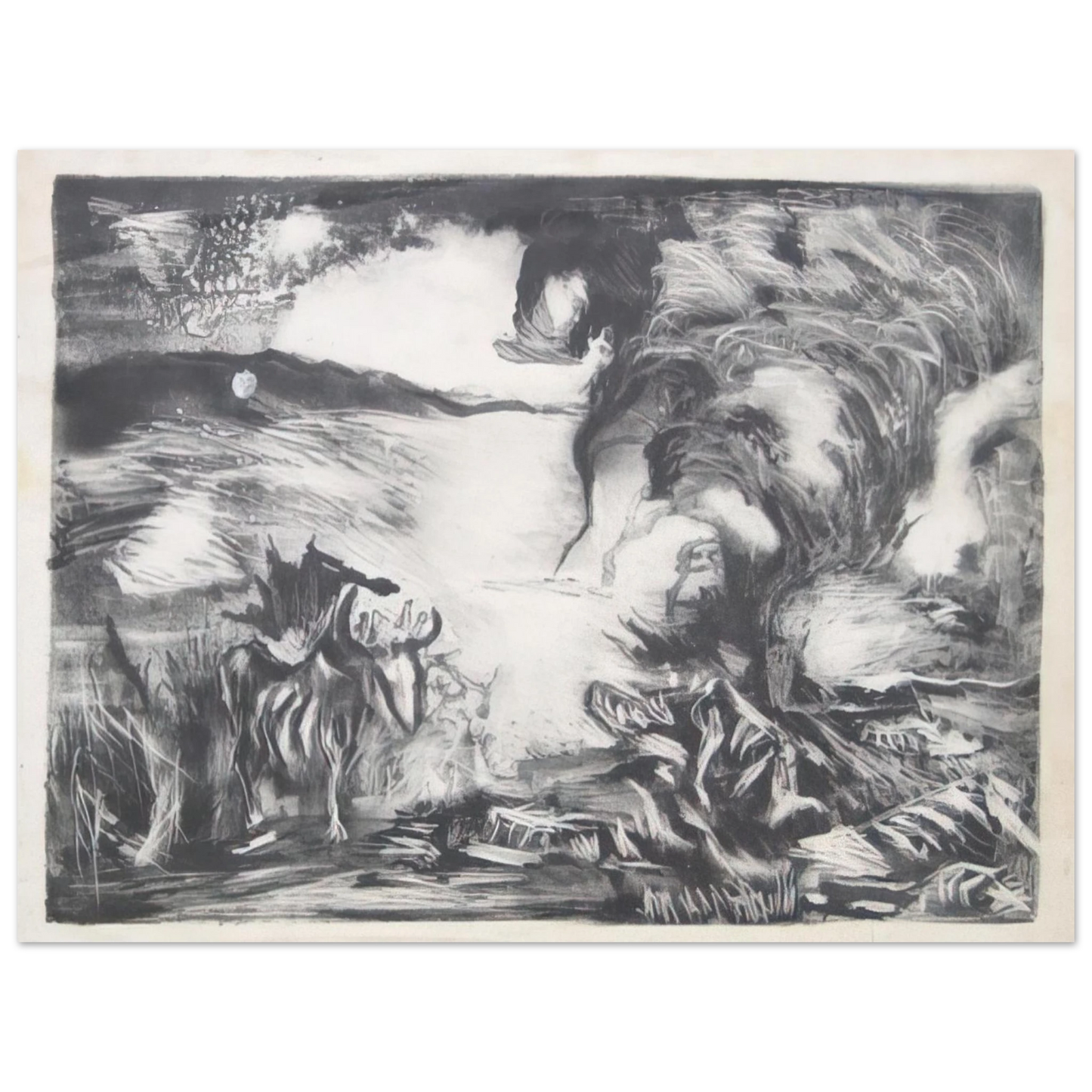 Jackson Pollock - LANDSCAPE WITH STEER 1937 1  75x100 cm / 30x40inches Fine Art Poster
