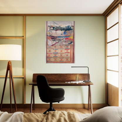 BED - Robert Rauschenberg Brushed Aluminum Print - 70x100 cm / 28x40 inches | Robert Rauschenberg Aluminum Print | Robert Rauschenberg Prints