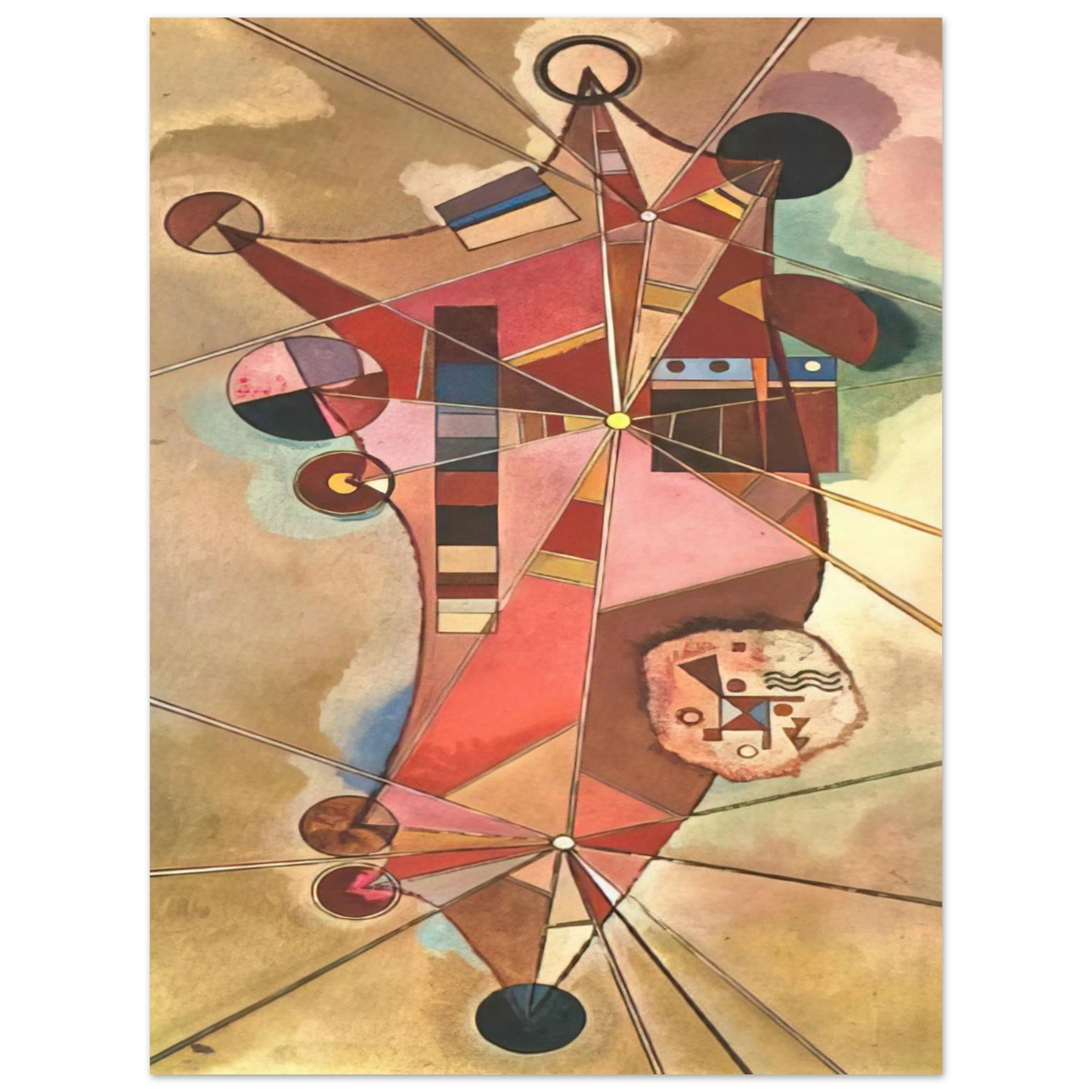 Wassily Kandinsky - FIXED POINTS  75x100 cm / 30x40inches Fine Art Poster