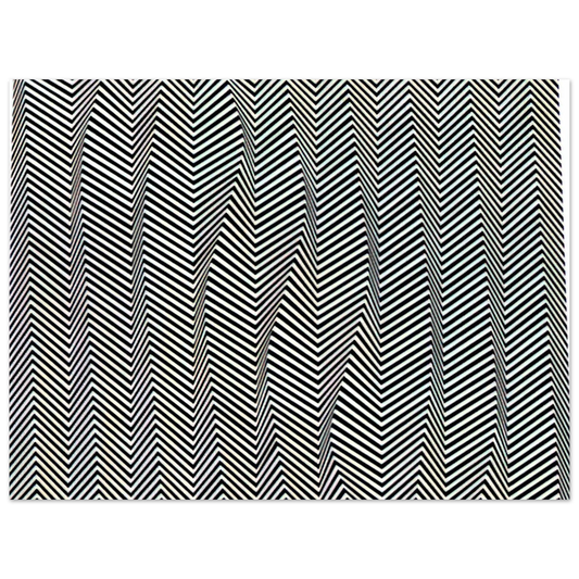 Bridget Riley - DESCENDING 1966  75x100 cm / 30x40inches Fine Art Poster