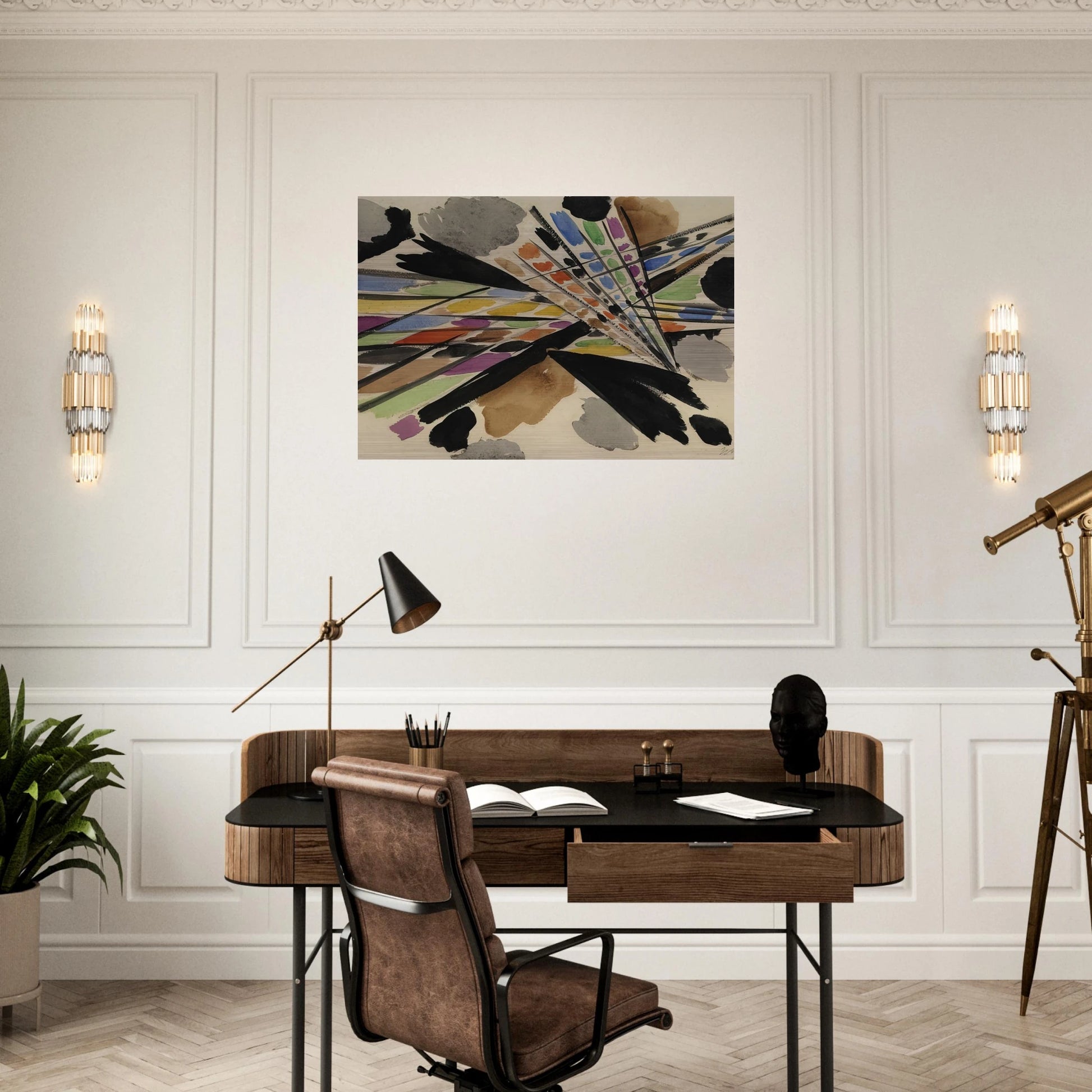 Diagonale - 1954 - Ernst Wilhelm Nay Brushed Aluminum Print - 70x100 cm / 28x40 inches | Ernst Wilhelm Nay Aluminum Print | Ernst Wilhelm Nay Prints