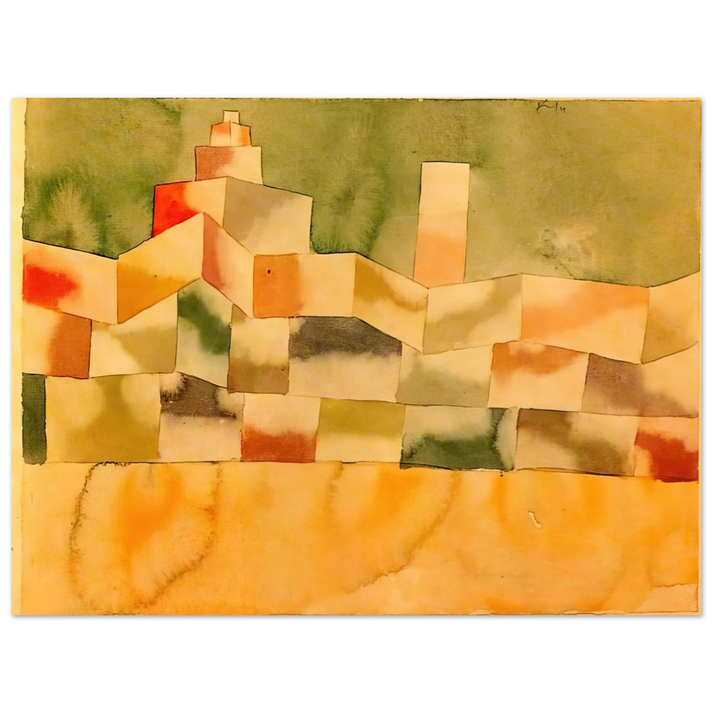 Paul Klee - ORIENTAL ARCHITECTURE 1929  75x100 cm / 30x40inches Fine Art Poster