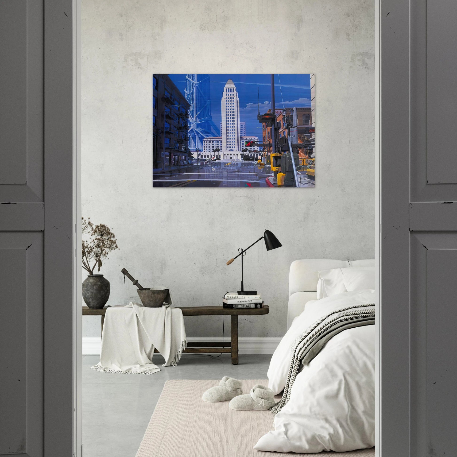 Syd Mead - Syd Mead Brushed Aluminum Print - 70x100 cm / 28x40 inches | Syd Mead Aluminum Print | Syd Mead Prints