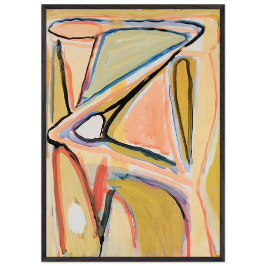 Composition - 1967 - Bram van Velde 70x100 cm / 28x40 inches Framed Art Print – Black Wooden Frame
