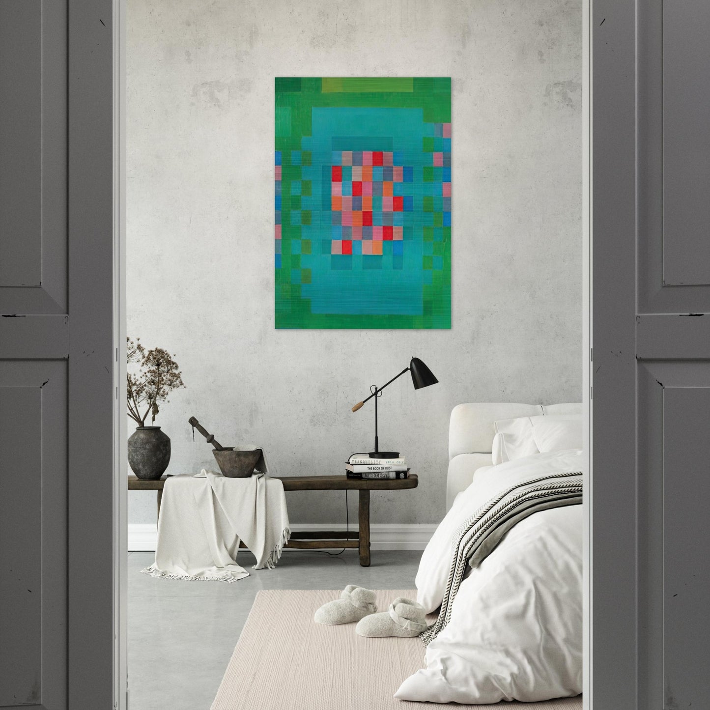 Happy Island - 1965 - Johannes Itten Brushed Aluminum Print - 70x100 cm / 28x40 inches | Johannes Itten Aluminum Print | Johannes Itten Prints