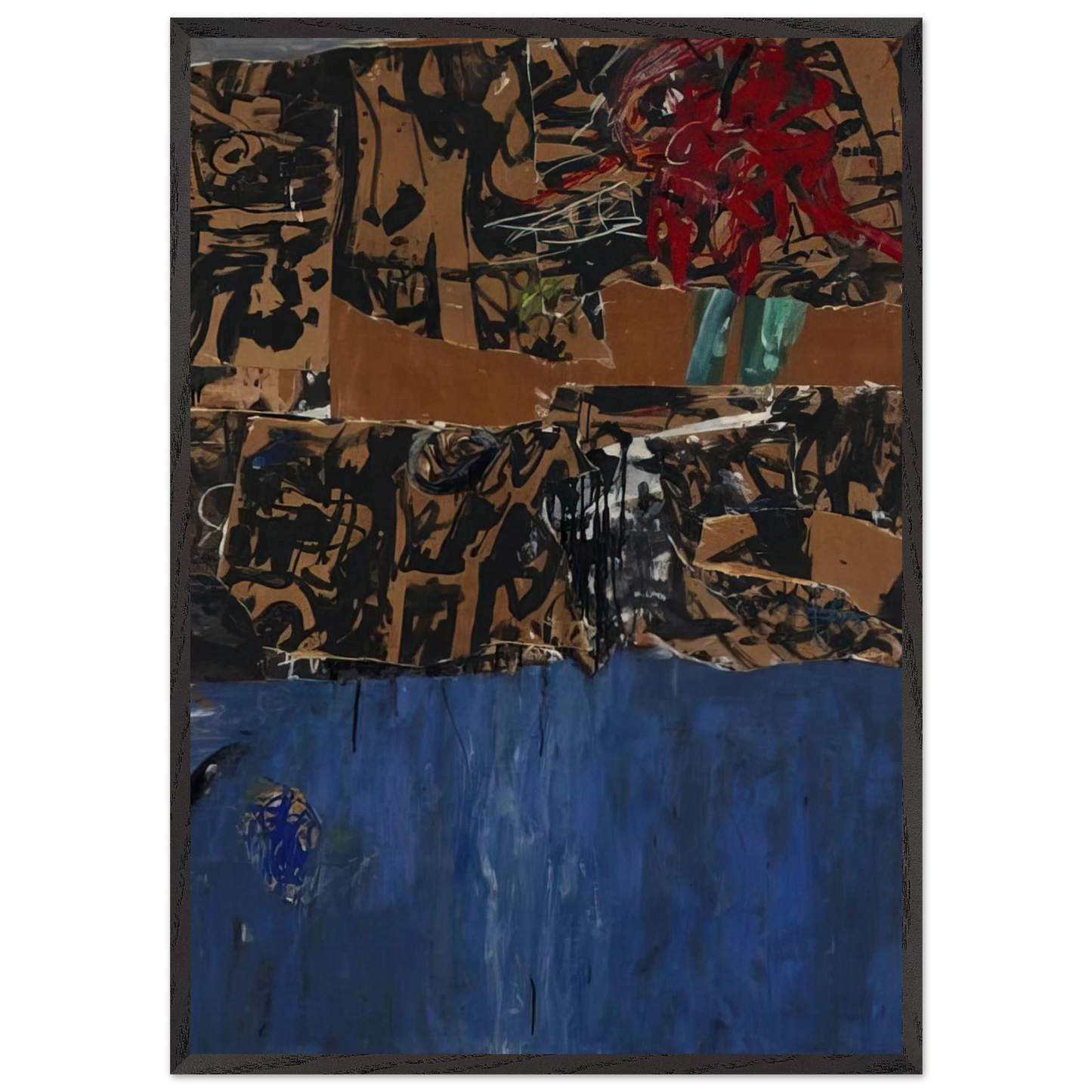 Blue Blue Blue - Allan Kaprow 70x100 cm / 28x40 inches Framed Art Print – Black Wooden Frame