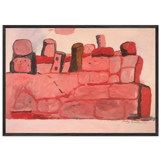 CERVETERI 1972 - Philip Guston 70x100 cm / 28x40 inches Framed Art Print – Black Wooden Frame