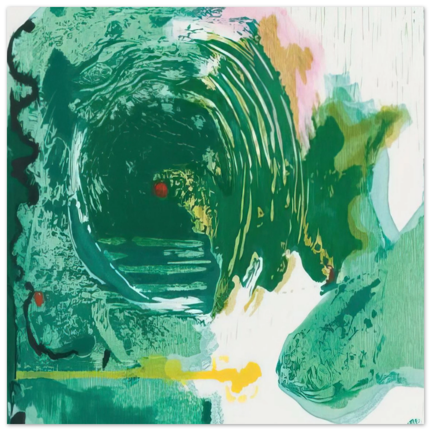 Helen Frankenthaler - Radius - 1993 Wall art - 50x70 cm / 20x28 inches - Premium Wooden Framed Poster With Fine Art Paper-canvas - White frame