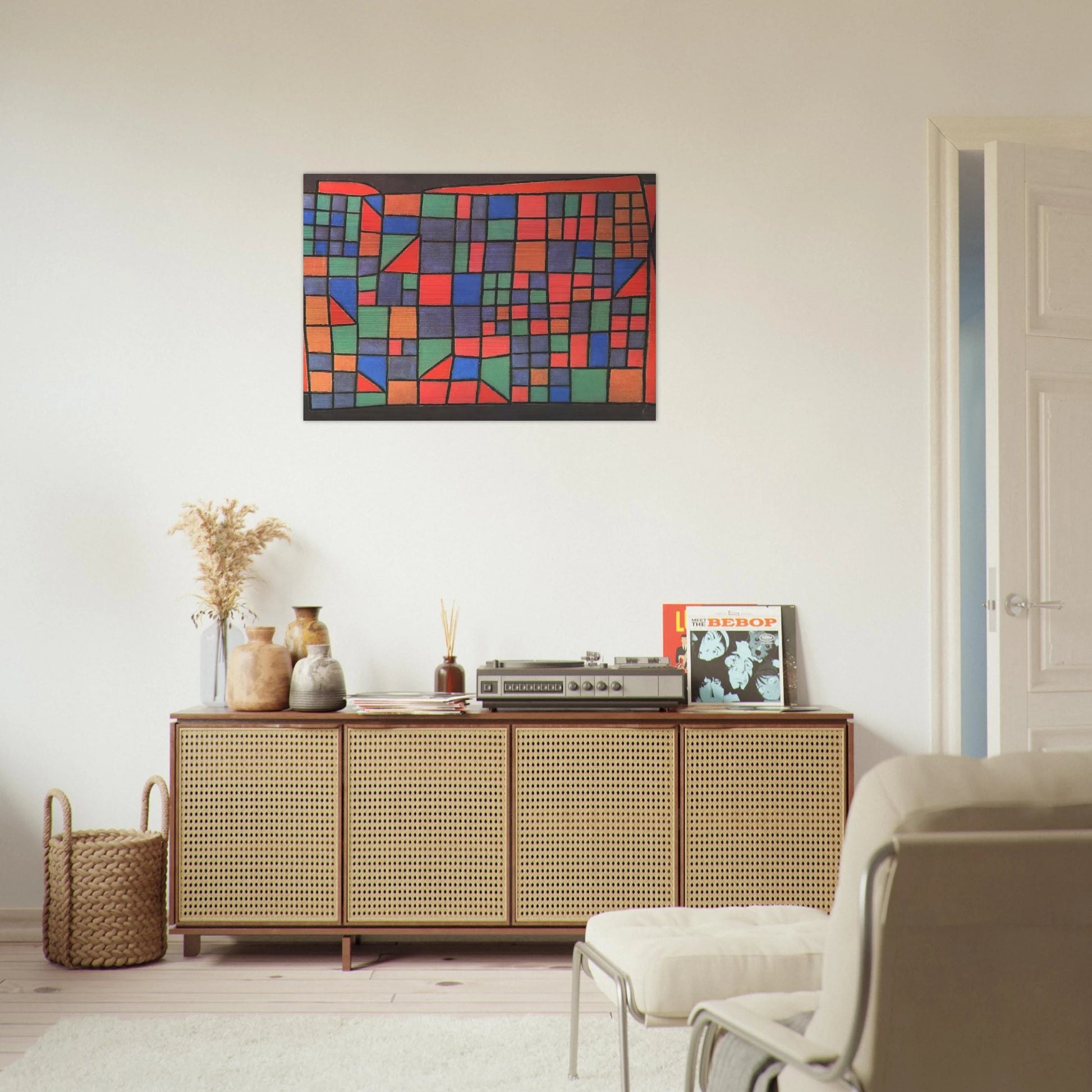 GLASS FACADE 1940 - Paul Klee Brushed Aluminum Print - 70x100 cm / 28x40 inches | Paul Klee Aluminum Print | Paul Klee Prints