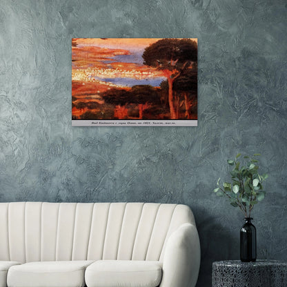 VIEW OF CADAQU%C3%A9S FROM MOUNT PANI - Salvador Dali Brushed Aluminum Print - 70x100 cm / 28x40 inches | Salvador Dali Aluminum Print | Salvador Dali Prints