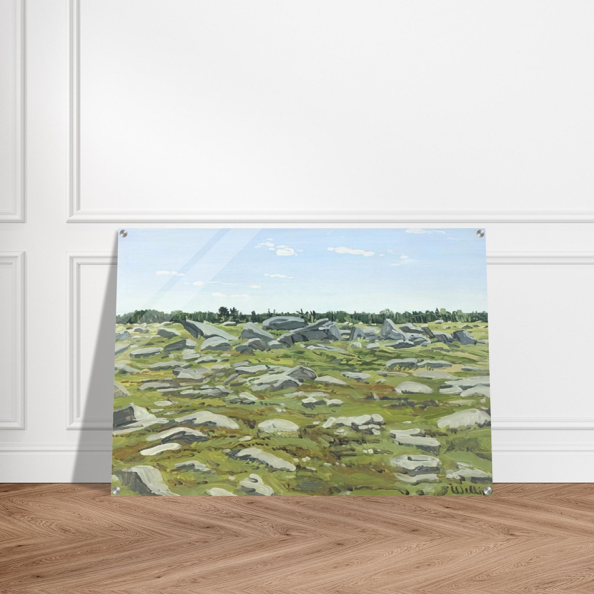 Study for Midday Barren - 1972 - Neil Welliver Acrylic Print - 70x100 cm / 28x40″ inches