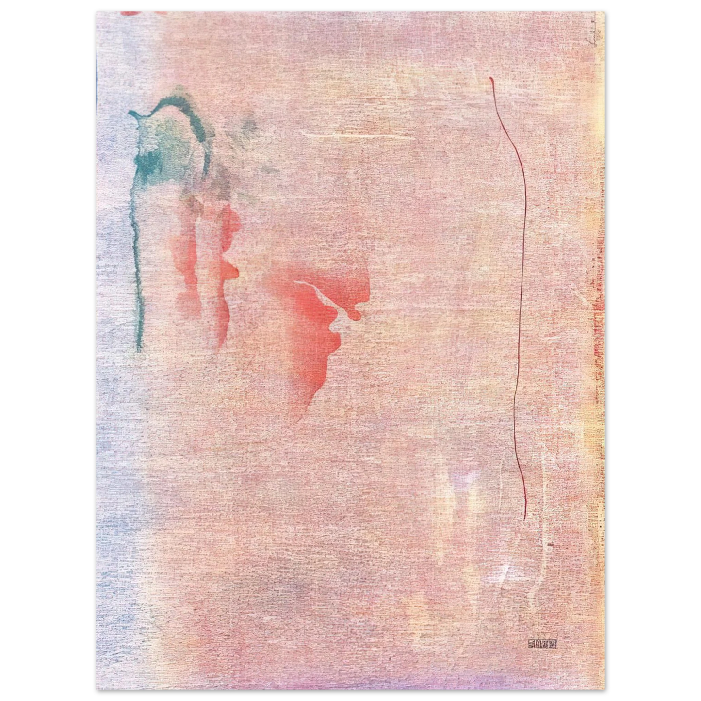Helen Frankenthaler - Cedar Hill - 1983 Wall art - 20x25 cm / 8x10 inches - Premium Wooden Framed Poster With Fine Art Paper-canvas - Wood frame