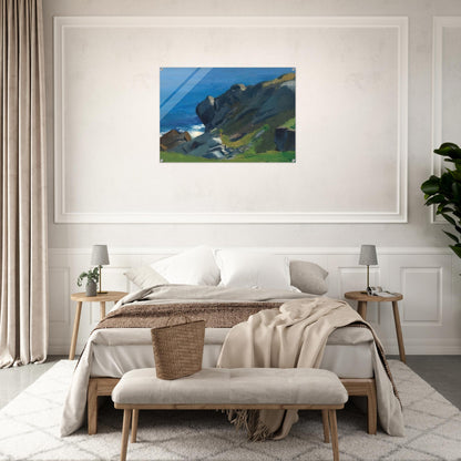 Rocky Shore and Sea - Edward Hopper Acrylic Print - 70x100 cm / 28x40″ inches | Edward Hopper Wall Art | Edward Hopper Prints