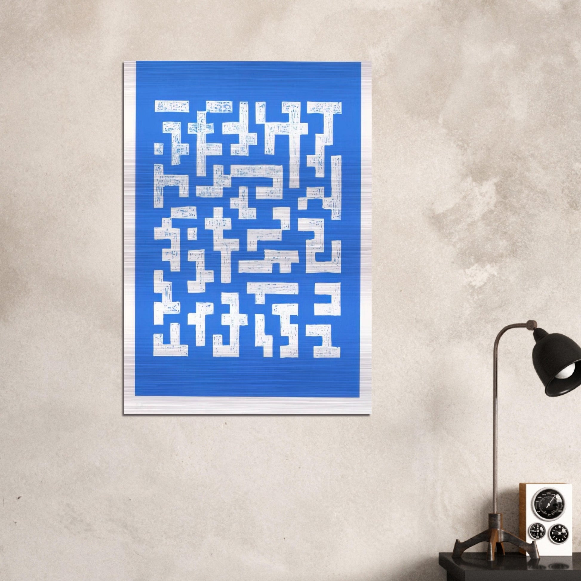 DOUBLE IMPRESSION IV 1978 - Anni Albers Brushed Aluminum Print - 70x100 cm / 28x40 inches | Anni Albers Aluminum Print | Anni Albers Prints