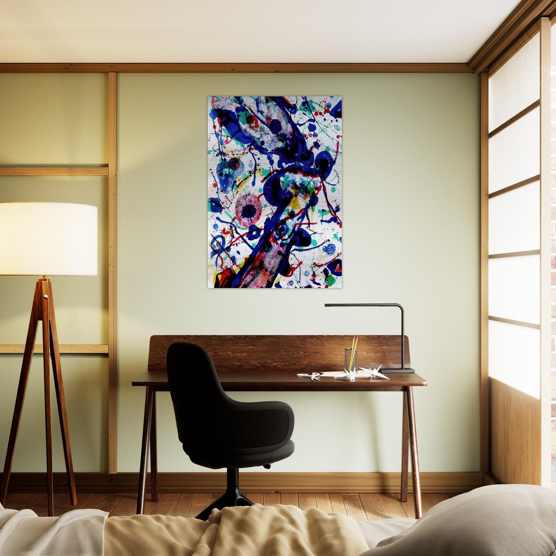 Untitled from Michel Waldberg s Posmes dans le ciel - Sam Francis Brushed Aluminum Print - 70x100 cm / 28x40 inches | Sam Francis Aluminum Print | Sam Francis Prints