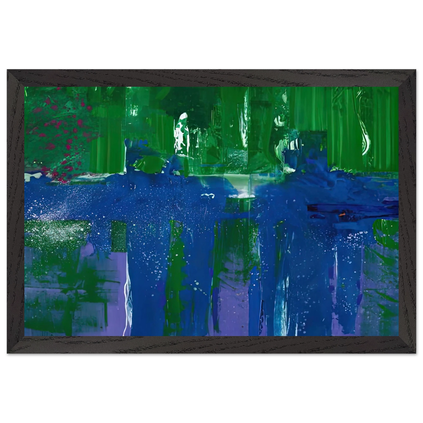 Helen Frankenthaler - Grotto, 1990- Wall Art - 30x40 cm / 12x16 inches - Premium Wooden Framed Poster With Fine Art Paper-canvas - Wood frame