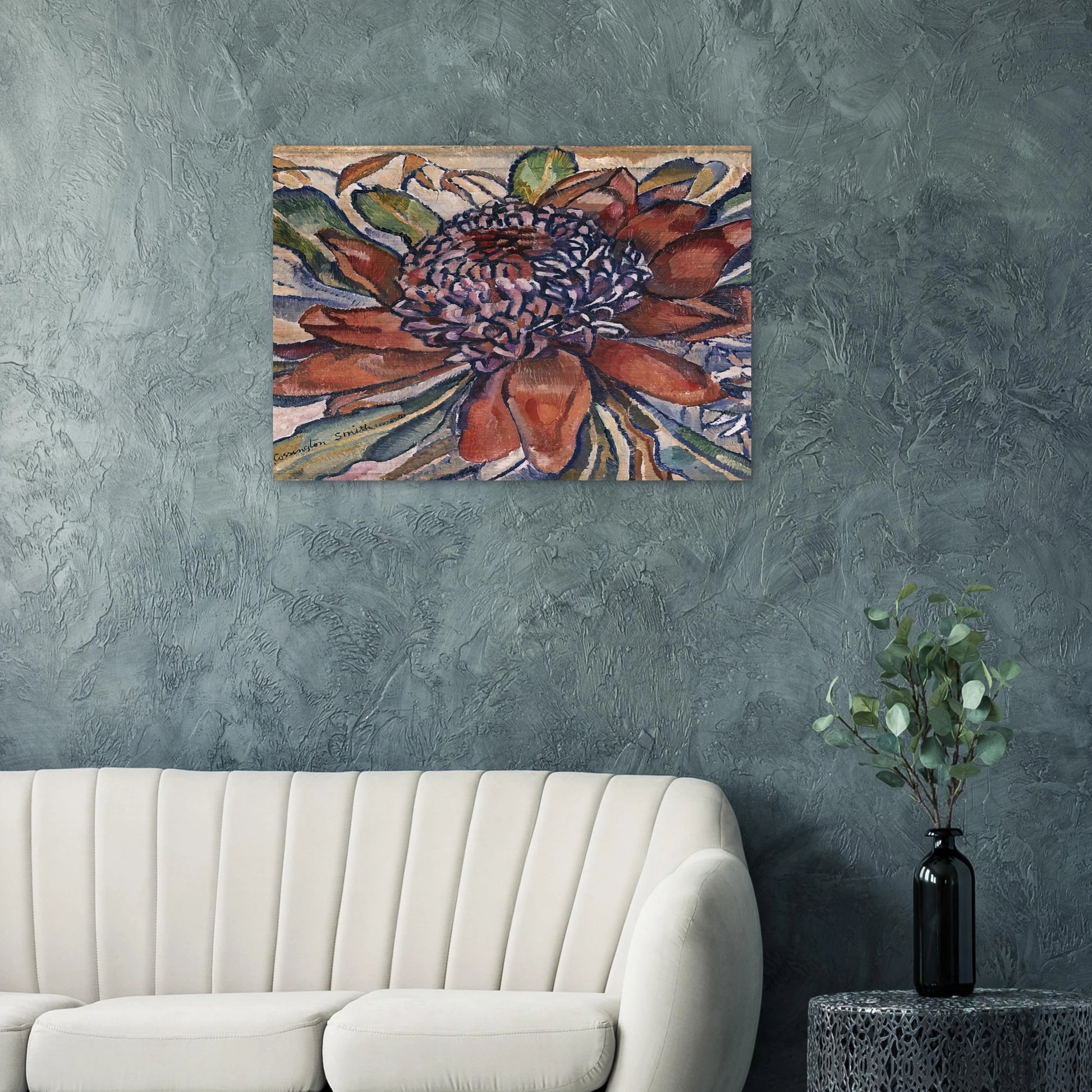Waratah - 1928 - Grace Cossington Smith Brushed Aluminum Print - 70x100 cm / 28x40 inches | Grace Cossington Smith Aluminum Print | Grace Cossington Smith Prints
