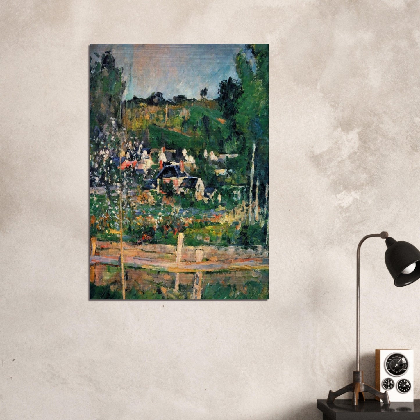 View of Auvers - Paul Cézanne Brushed Aluminum Print - 70x100 cm / 28x40 inches | Paul Cézanne Aluminum Print | Paul Cézanne Prints