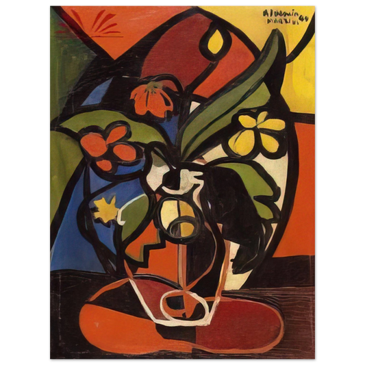 Aldemir Martins - Vase of Flowers - 1949  75x100 cm / 30x40inches Fine Art Poster