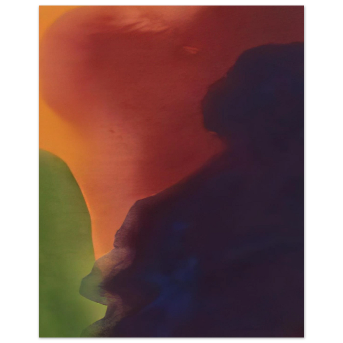 Helen Frankenthaler - Blue Atmosphere III - 1963 Wall art - 20x25 cm / 8x10 inches - Premium Wooden Framed Poster With Fine Art Paper-canvas - Wood frame