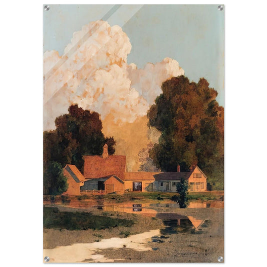 Daniels Farm, Summer - Maxfield Parrish Acrylic Print - 70x100 cm / 28x40″ inches
