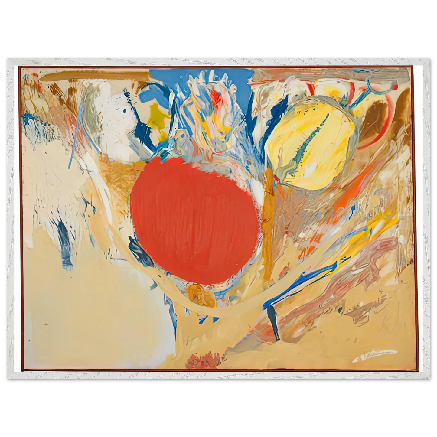 Helen Frankenthaler - Break Through, 1956- Wall Art - 30x40 cm / 12x16 inches - Premium Wooden Framed Poster With Fine Art Paper-canvas - Wood frame