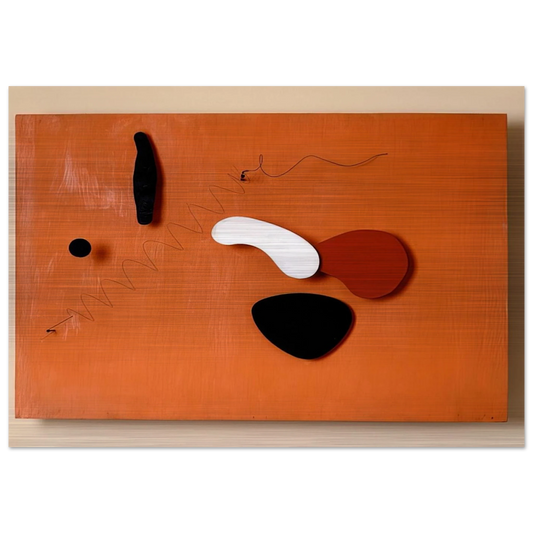 THE ORANGE PANEL 1936 - Alexander Calder Brushed Aluminum Print - 70x100 cm / 28x40 inches | Alexander Calder Aluminum Print | Alexander Calder Prints