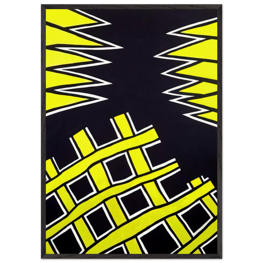 Untitled - 1962 N13 - Nicholas Krushenick 70x100 cm / 28x40 inches Framed Art Print – Black Wooden Frame