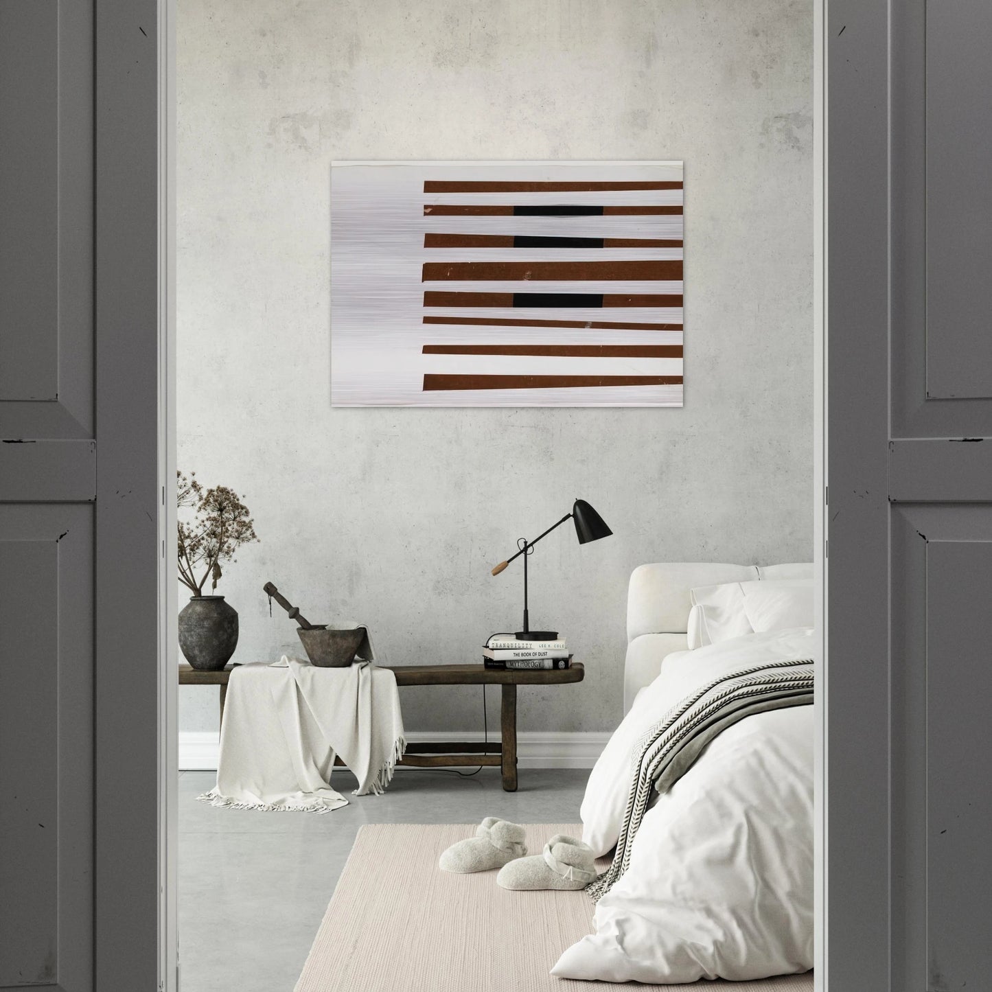 Black, Brown, White - Ellsworth Kelly Brushed Aluminum Print - 70x100 cm / 28x40 inches | Ellsworth Kelly Aluminum Print | Ellsworth Kelly Prints