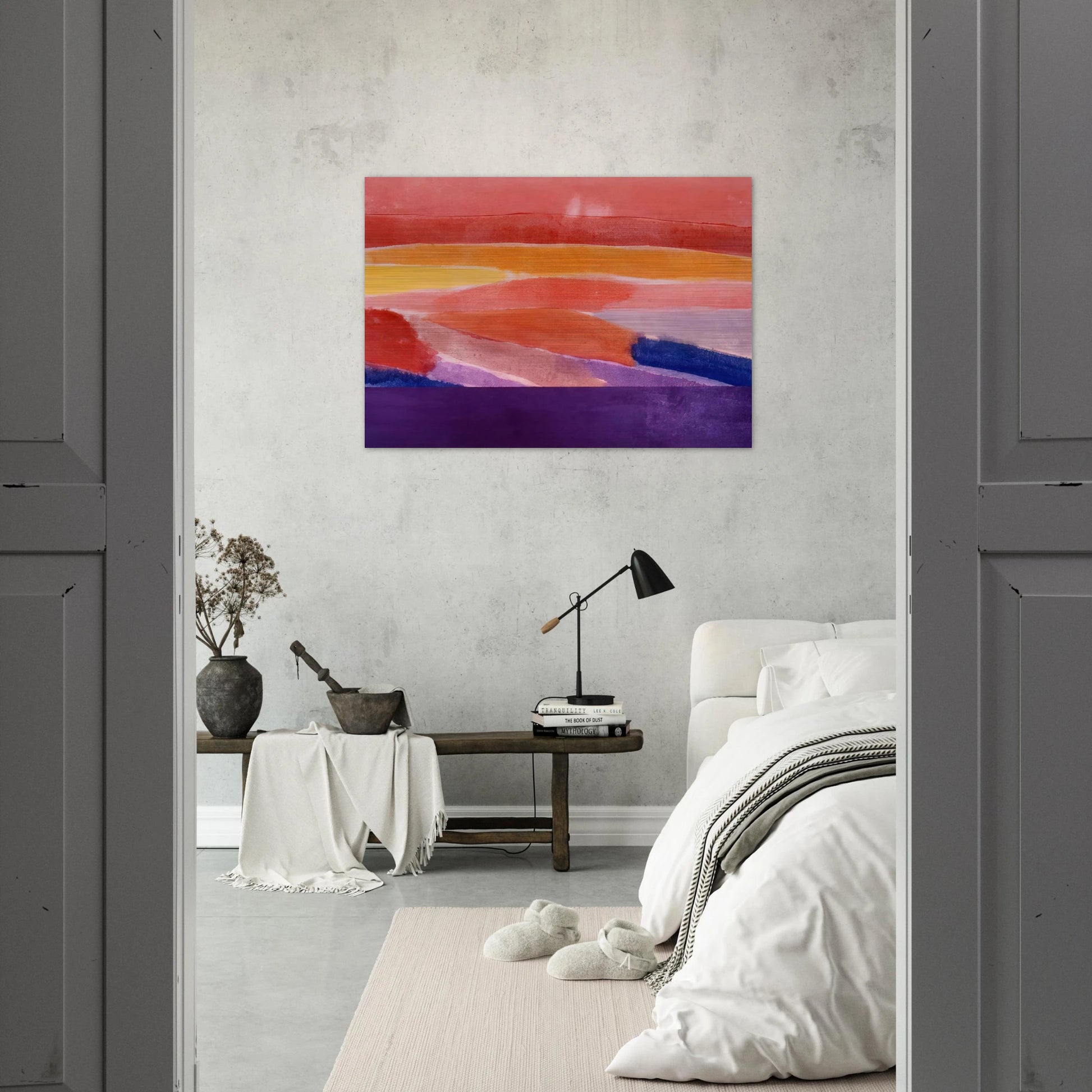 Surface Of Coral - 1981 - Ronnie Landfield Brushed Aluminum Print - 70x100 cm / 28x40 inches | Ronnie Landfield Aluminum Print | Ronnie Landfield Prints