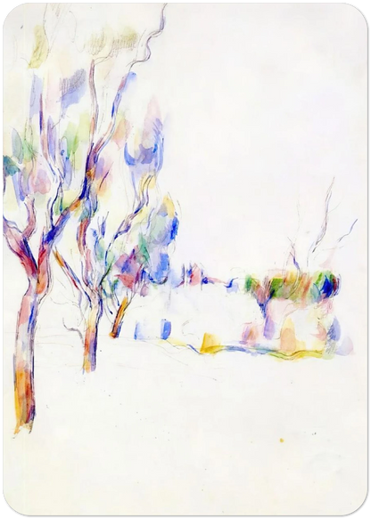 Almond Trees in Provence By Paul Cézanne Pack of 10 Post Cards | Paul Cézanne Post Cards | A6 (10.5 x 14.8 cm) - 4.1 x 5.8 inches