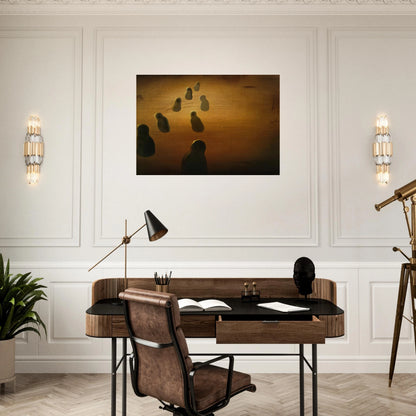 STUDY FOR DEOXYRIBONUCLEIC ACID ARABS - Salvador Dali Brushed Aluminum Print - 70x100 cm / 28x40 inches | Salvador Dali Aluminum Print | Salvador Dali Prints