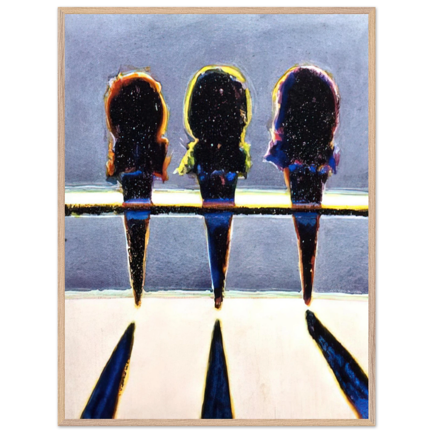 Wayne Thiebaud - Dark Cones - 1964 Wall Art - 30x40 cm / 12x16 inches - Premium Wooden Framed Poster With Fine Art Paper - Black frame